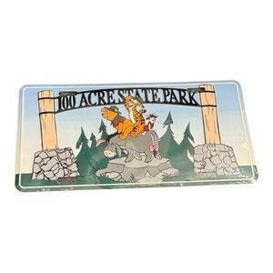 100 Acre State Park Metal License Plate Sign Disney Sealed Pooh WDW